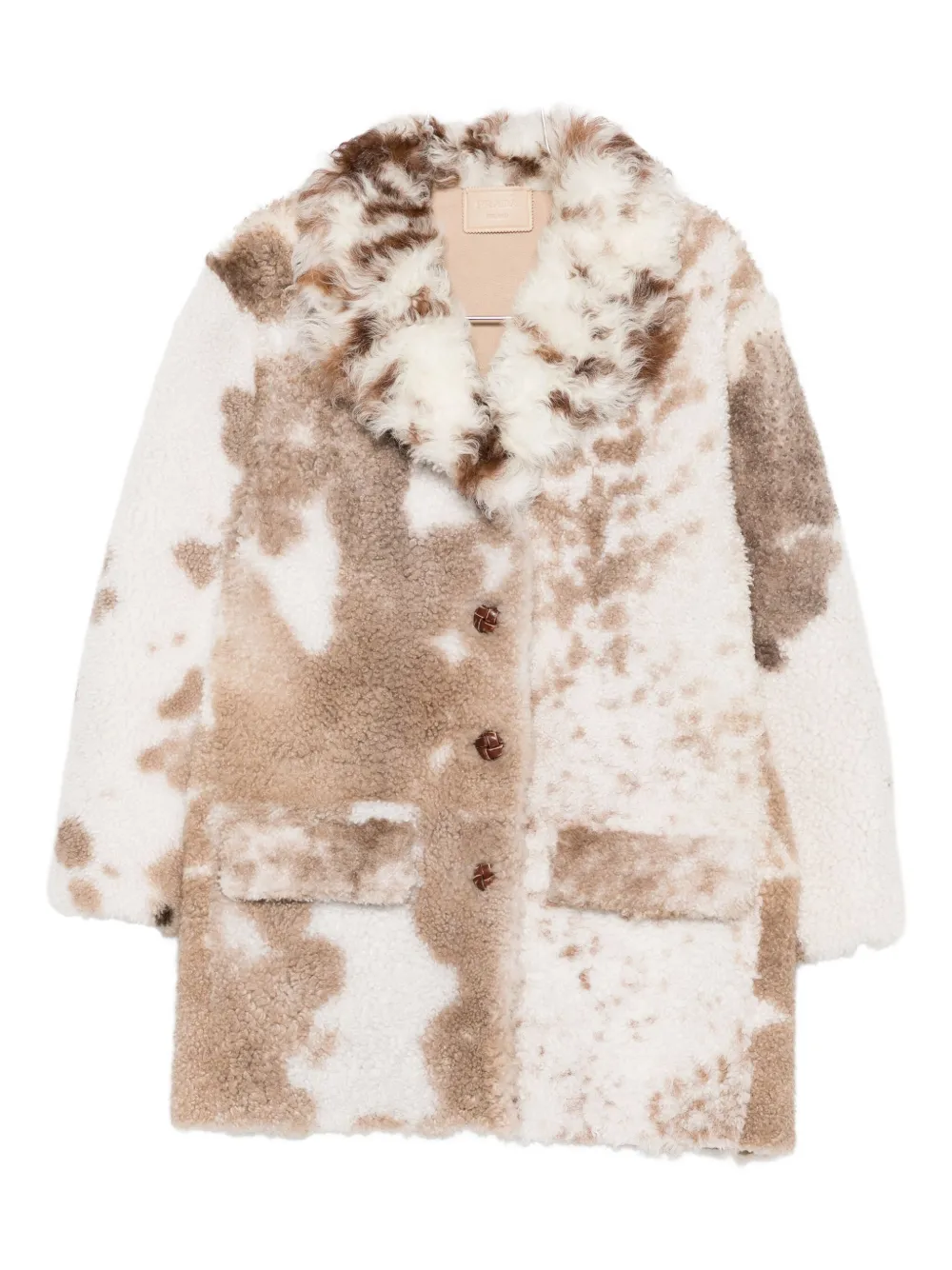 Prada patterned coat - Bianco