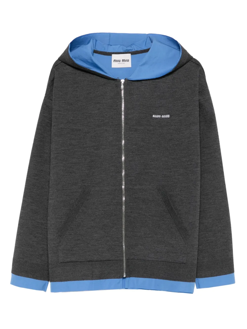 Miu Miu zip-up hoodie | Grey | Image 1