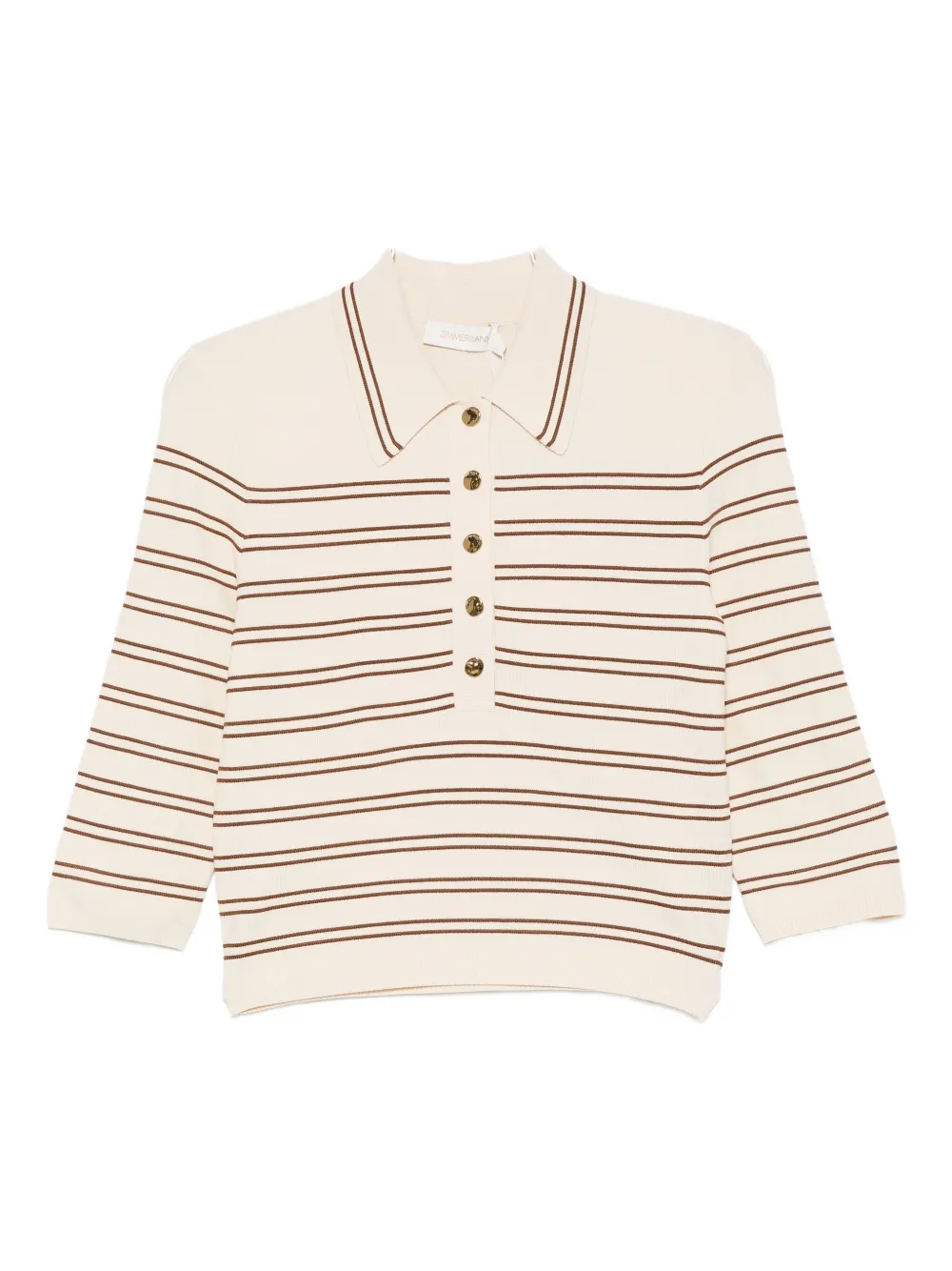 ZIMMERMANN striped polo top - Toni neutri