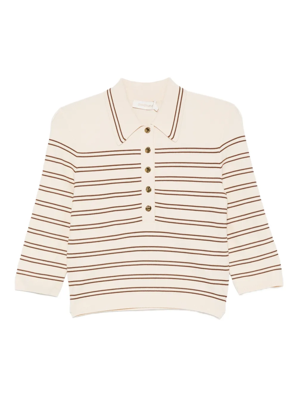 ZIMMERMANN striped polo top - Toni neutri