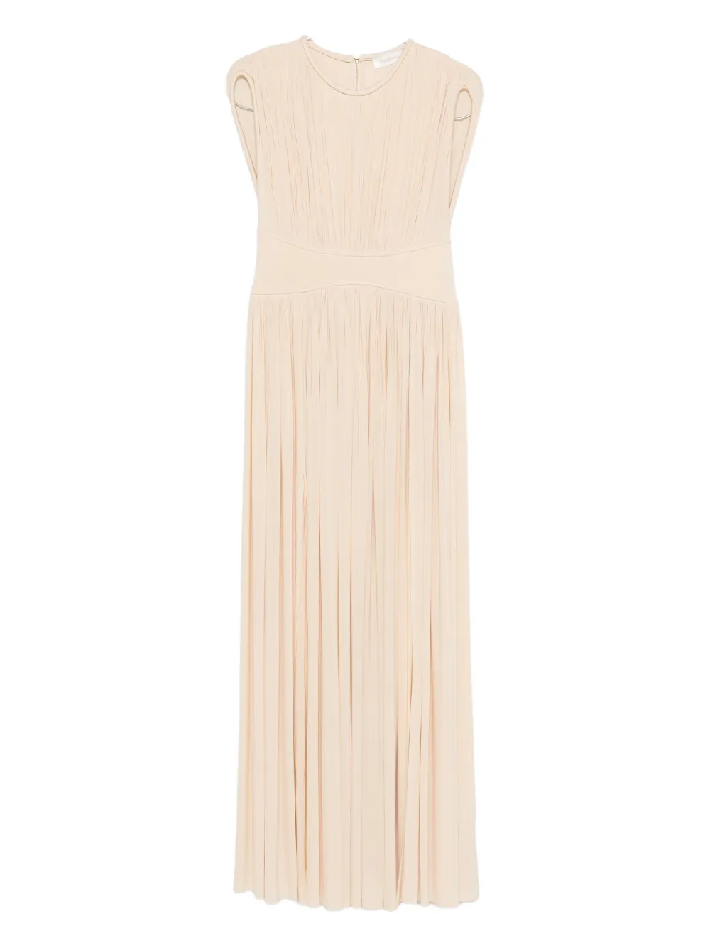 ZIMMERMANN pleated sleeveless midi dress - ニュートラル ZIMMERMANN pleated sleeveless midi dress - ニュートラル