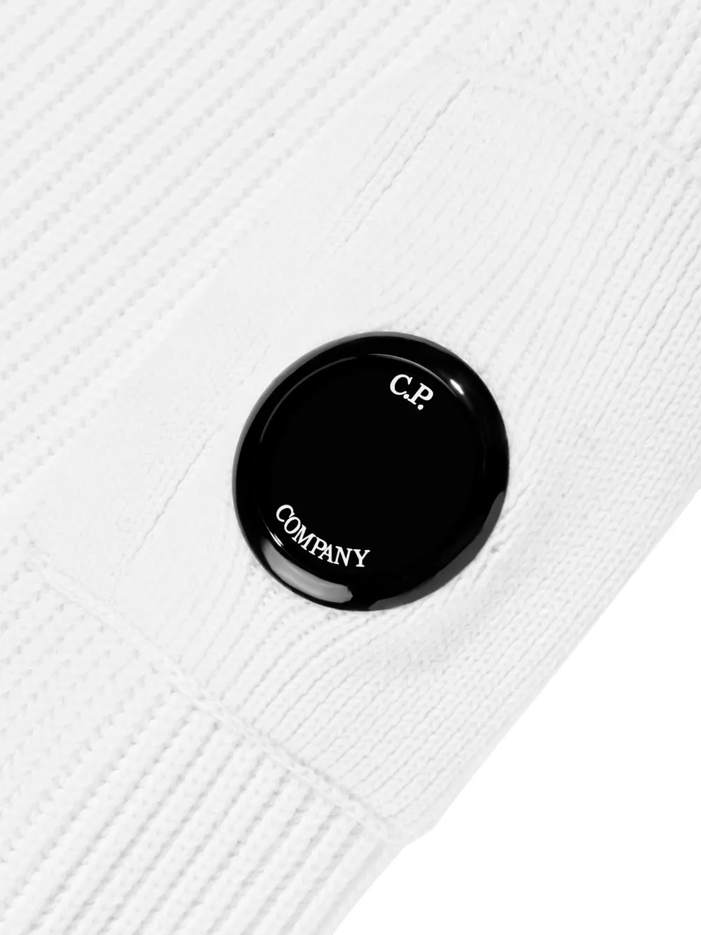 C.P. Company Kids Geribbelde trui met logopatch Wit