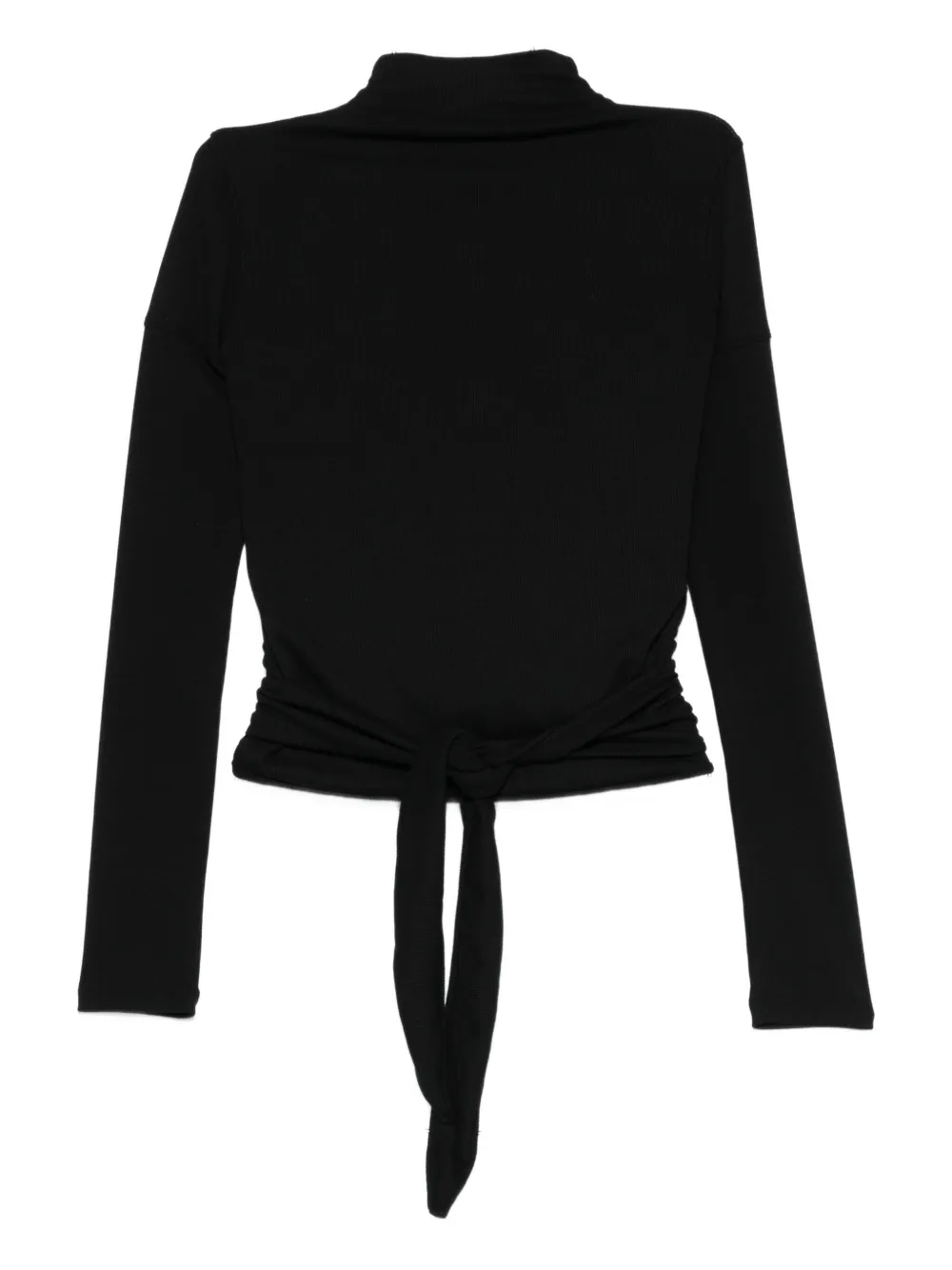 Low Classic button tie-waist blouse - Zwart
