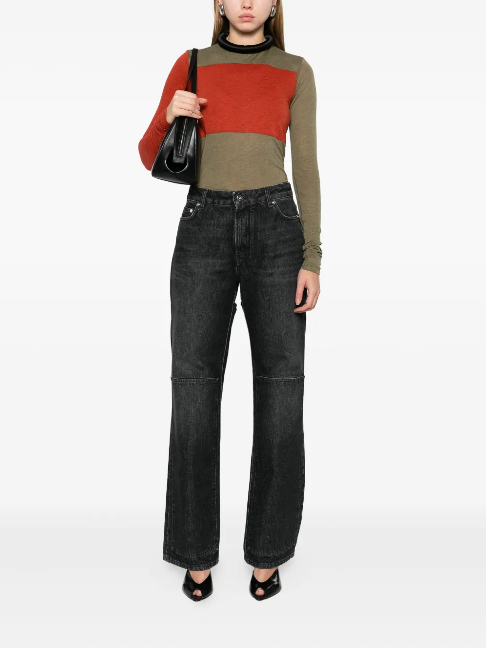 Jean Paul Gaultier panelled jeans - Zwart