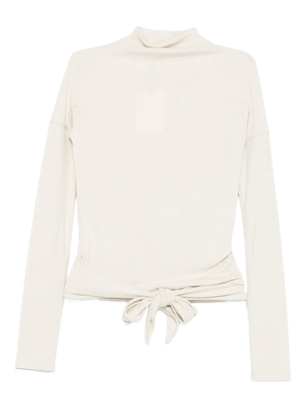 Low Classic Poloshirt met geknoopt detail - Wit