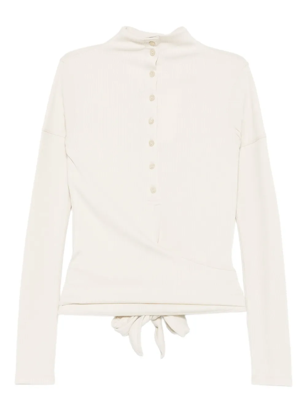 Low Classic knot-detail polo shirt | White | Image 1