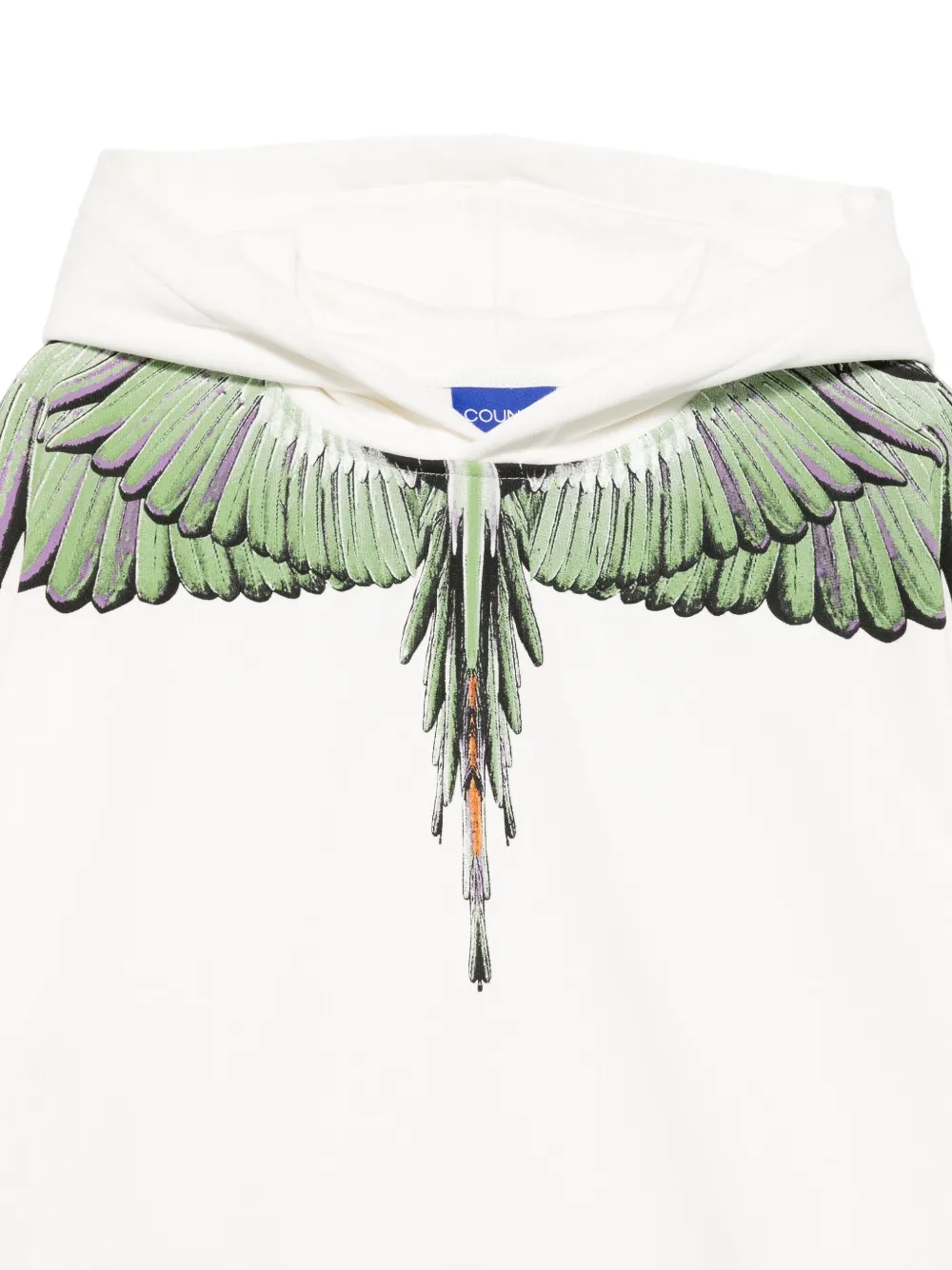 COUNTY OF MILAN KIDS Hoodie met vleugelprint Wit