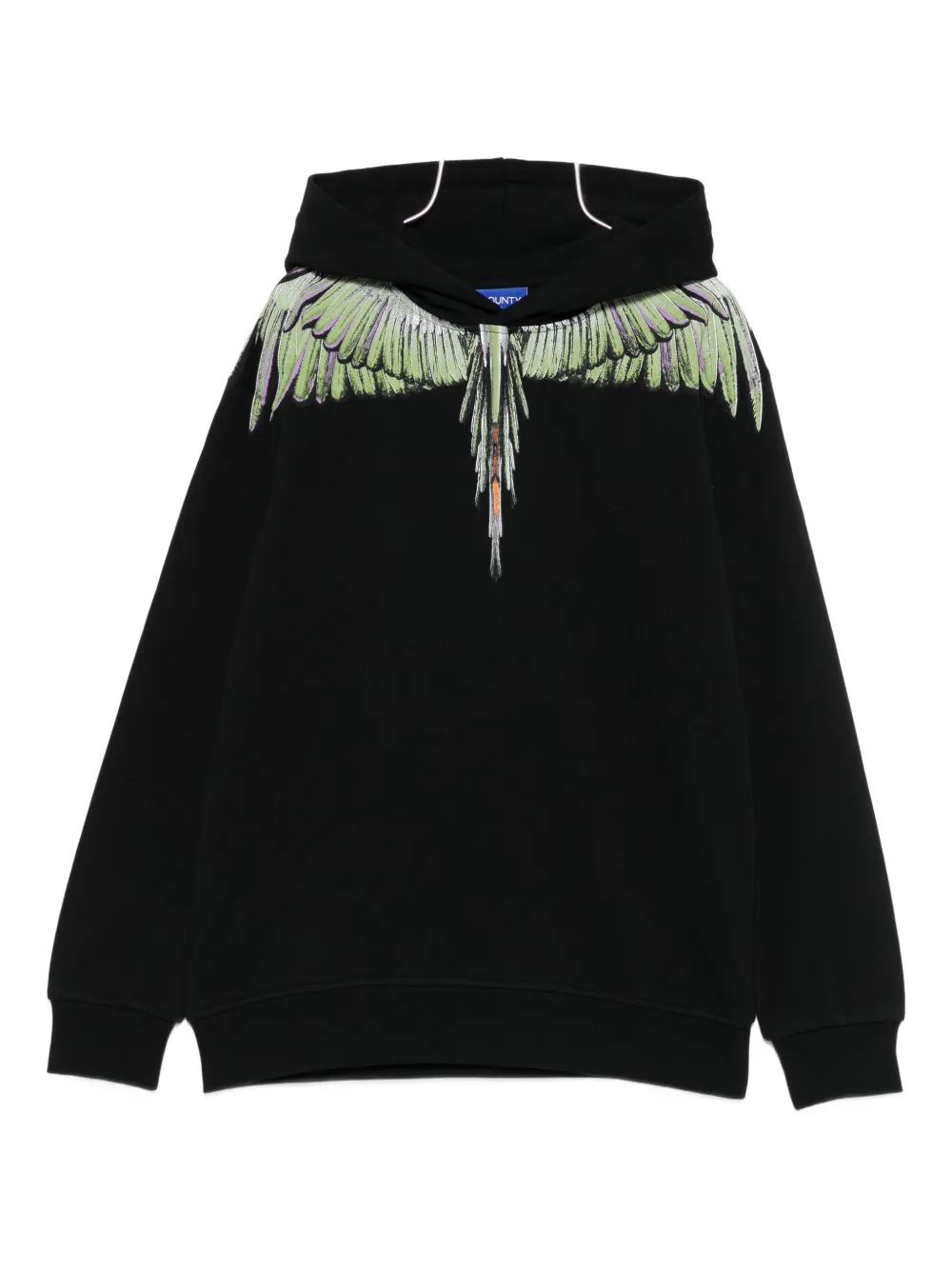 Marcelo Burlon County Of Milan Wing-print Hoodie In Black