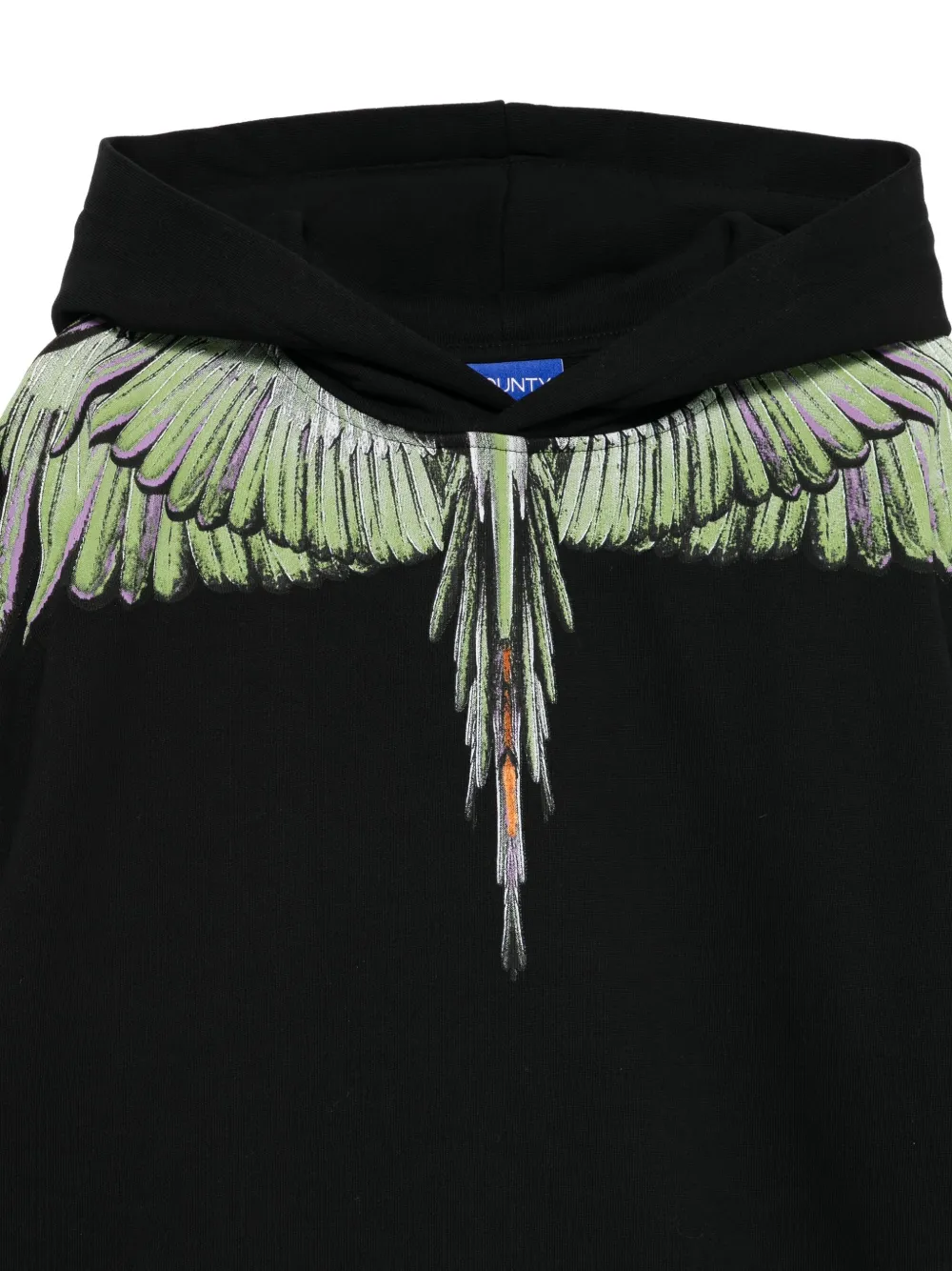 COUNTY OF MILAN KIDS Hoodie met vleugelprint Zwart