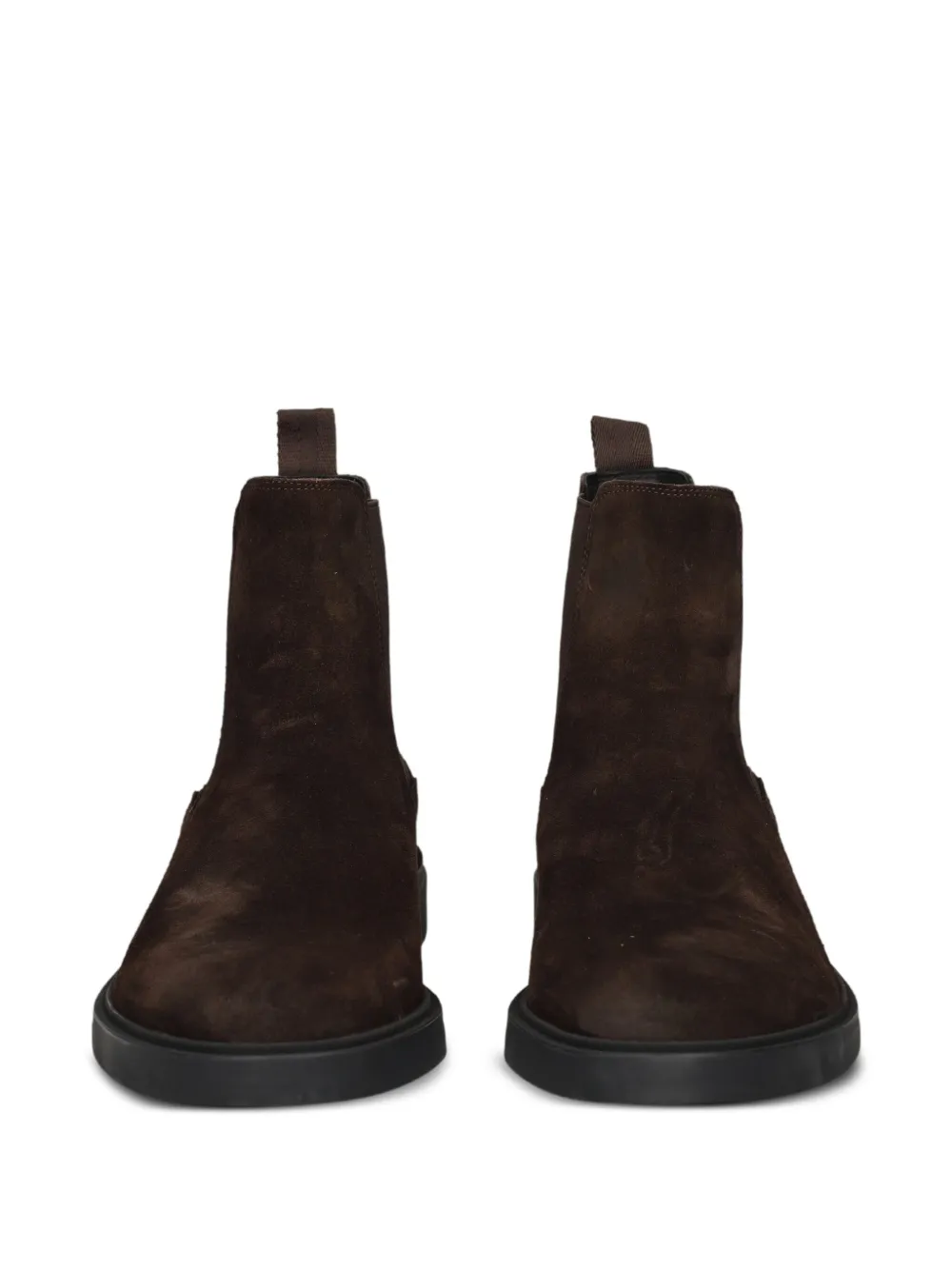 BOSS Calev suède laarzen met elastisch vlak Bruin