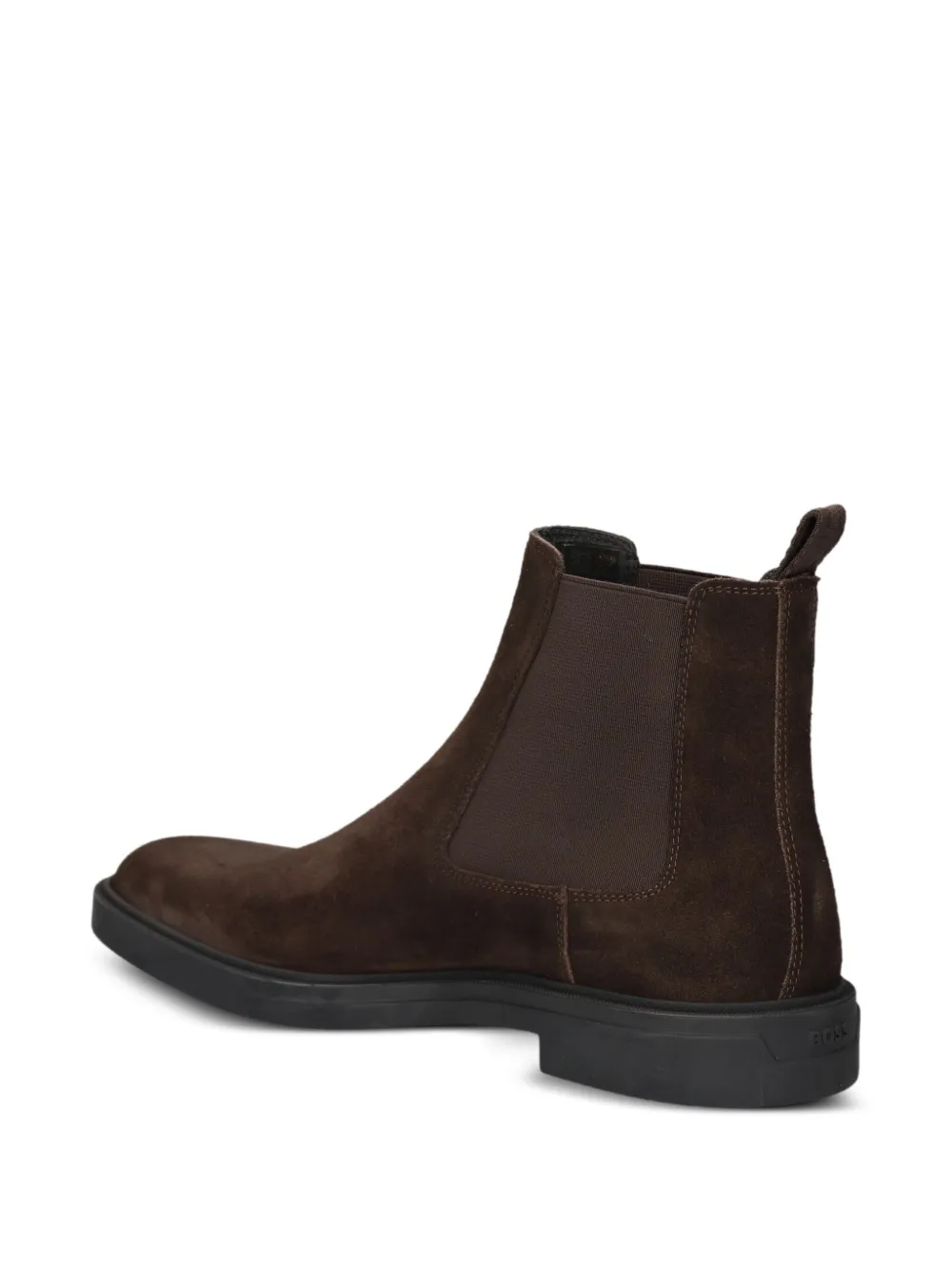 BOSS Calev suède laarzen met elastisch vlak Bruin