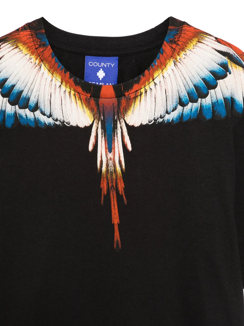 COUNTY OF MILAN KIDS Wings T-shirt met print Zwart