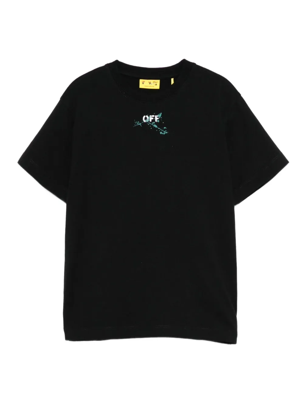 Off-White Kids paint-splatter short-sleeve t-shirt | Black | Image 1