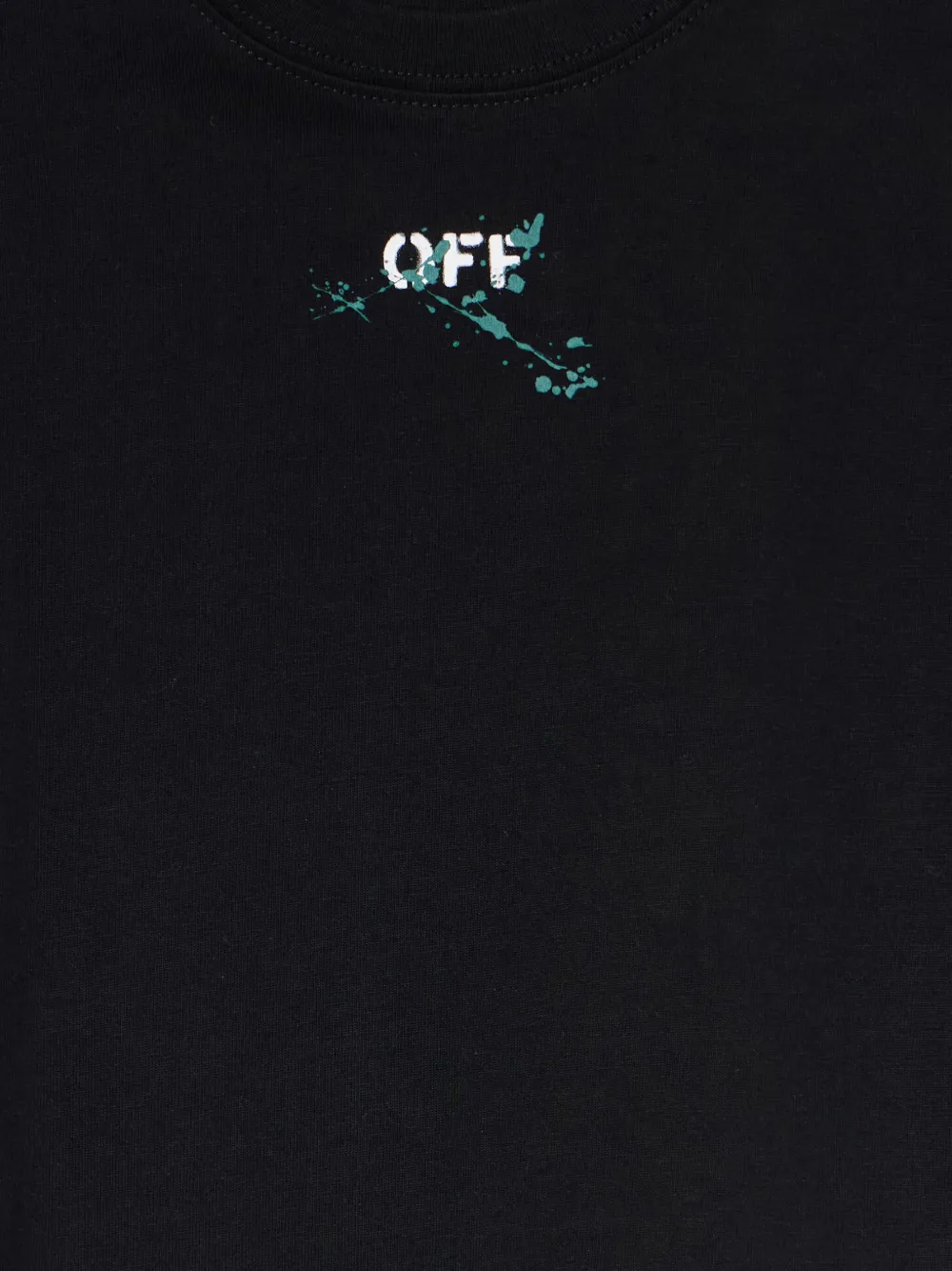 Off-White Kids T-shirt met korte mouwen en verfspatten Zwart