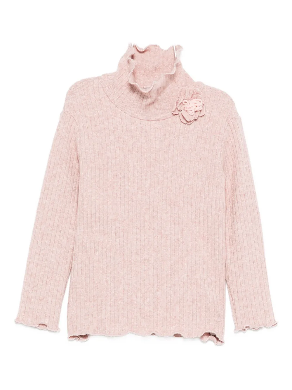 LALALU floral-appliqué sweater | Pink | Image 1