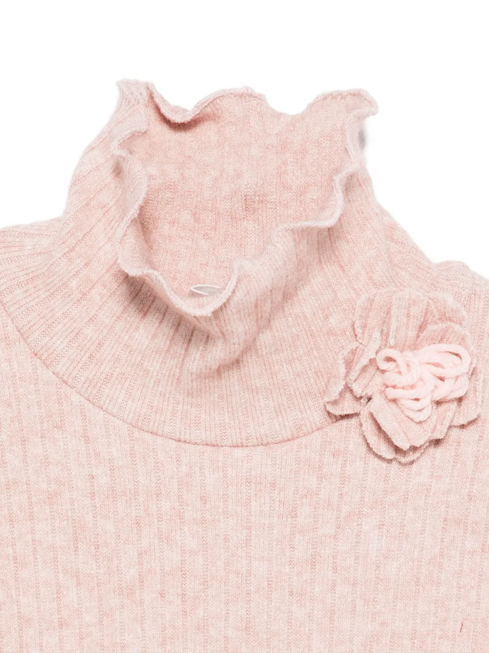 LALALU Trui met bloemapplicatie Roze