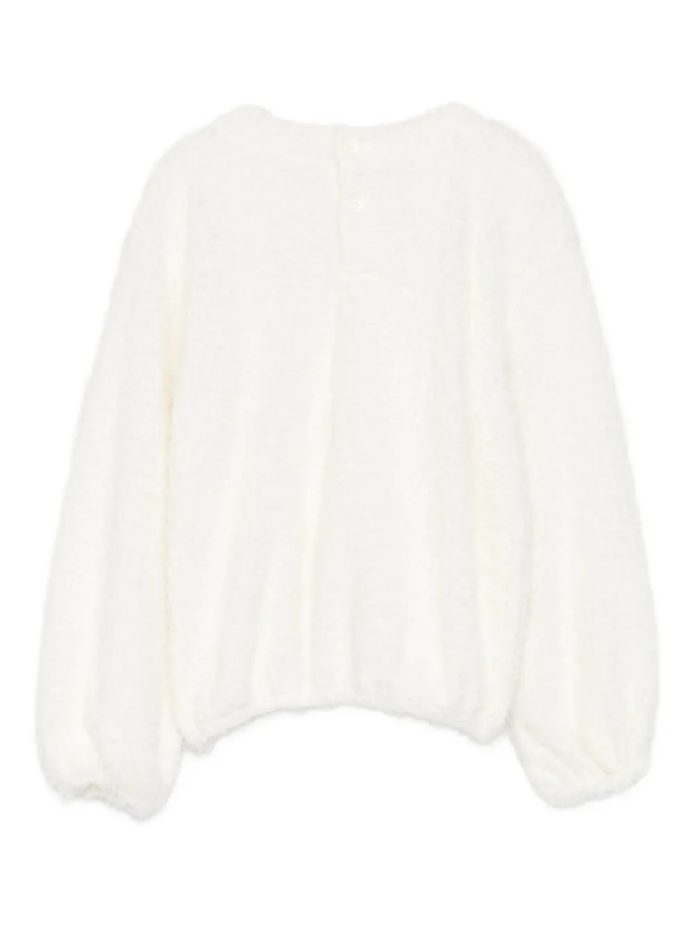 Lalalù Balloon-sleeve Sweater In White