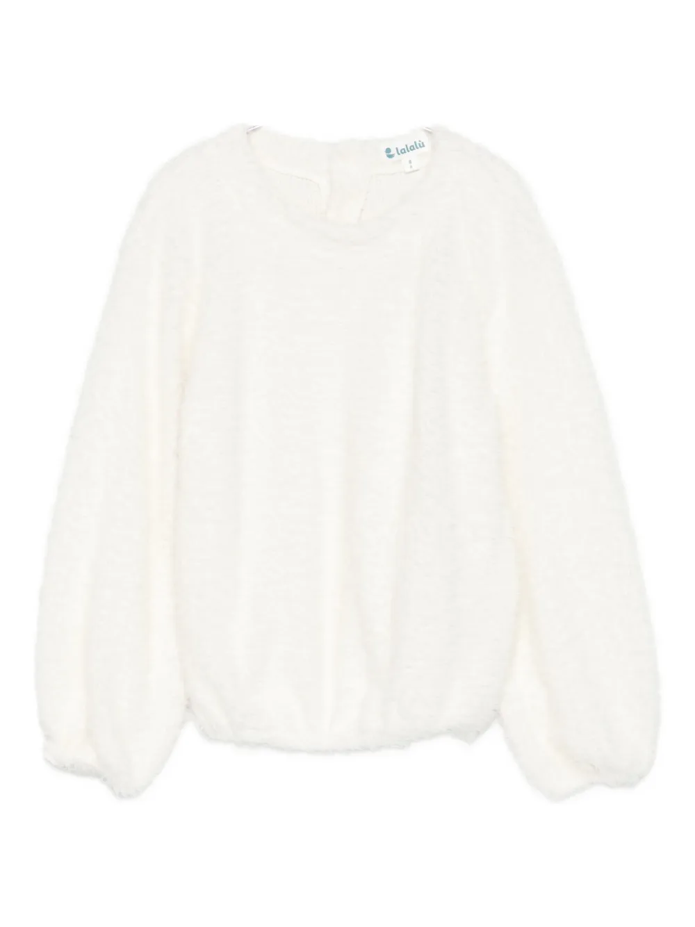 Lalalù Balloon-sleeve Sweater In White
