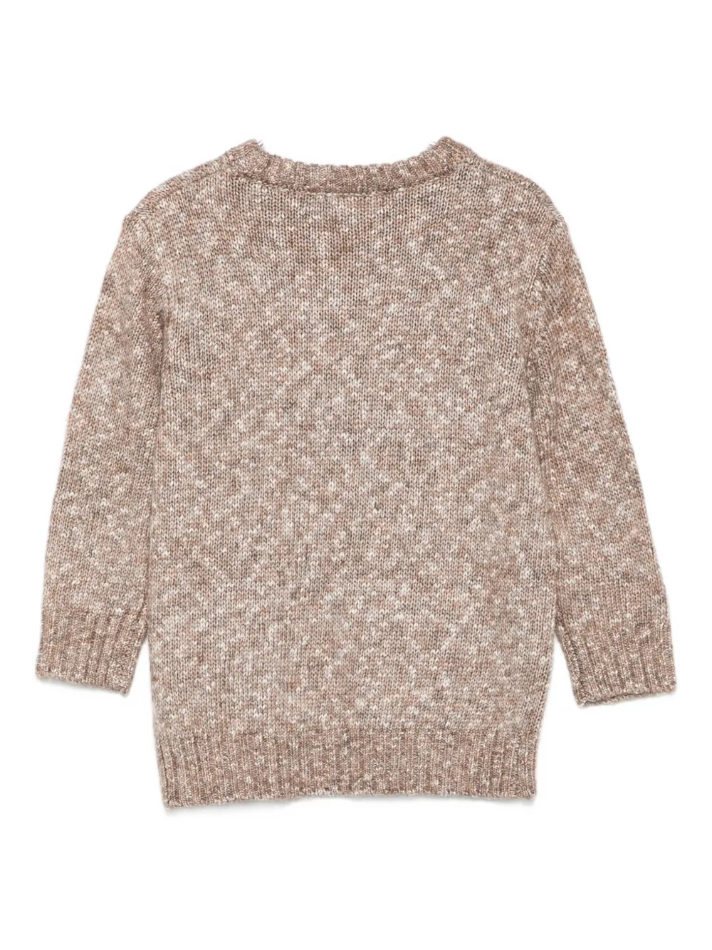 Lalalù Crew-neck Sweater In Brown