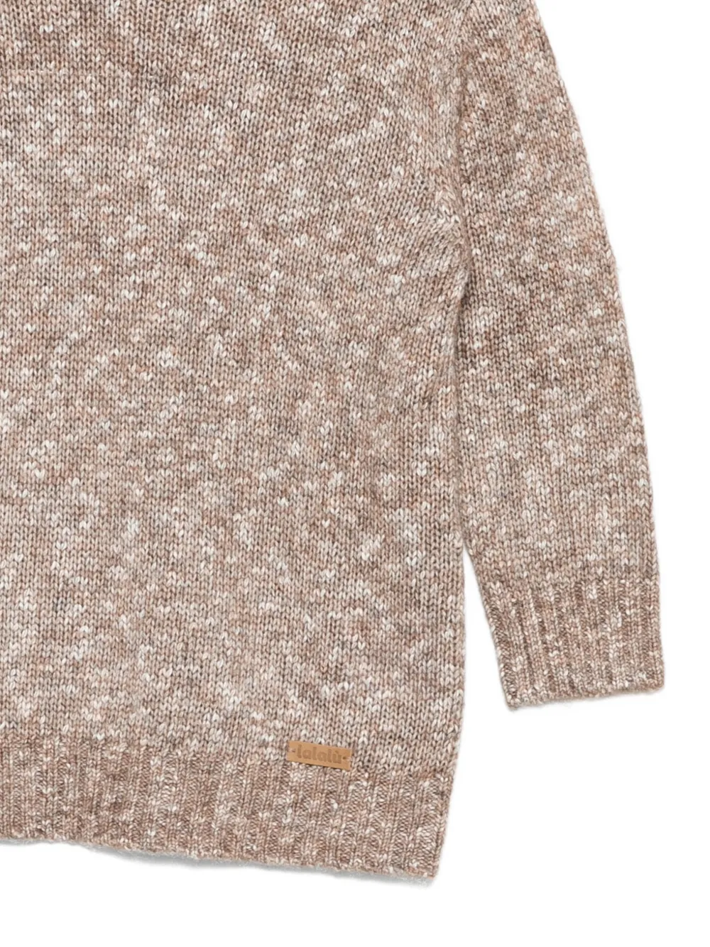 Lalalù Crew-neck Sweater In Brown