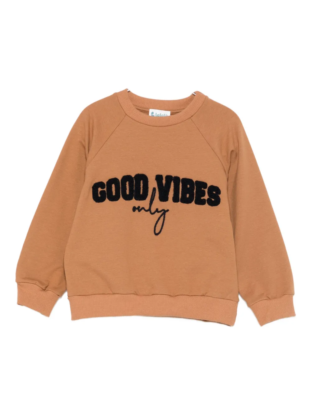 Lalalù Good Vibes Sweatshirt In Brown