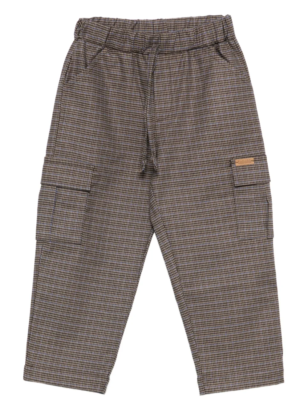 LALALU checked cargo trousers - Marrone