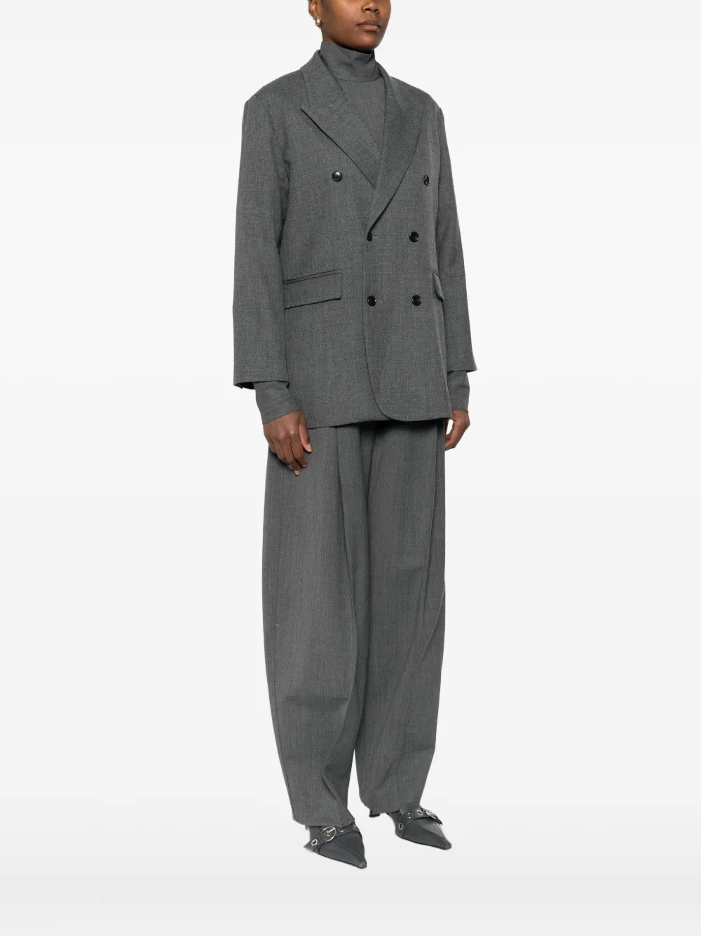 Nicholson & Nicholson Double-breasted Jacket In Gray