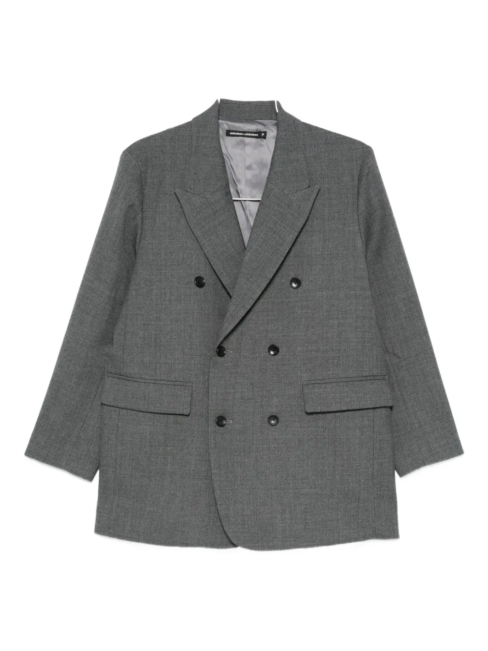Nicholson & Nicholson Double-breasted Jacket In Gray