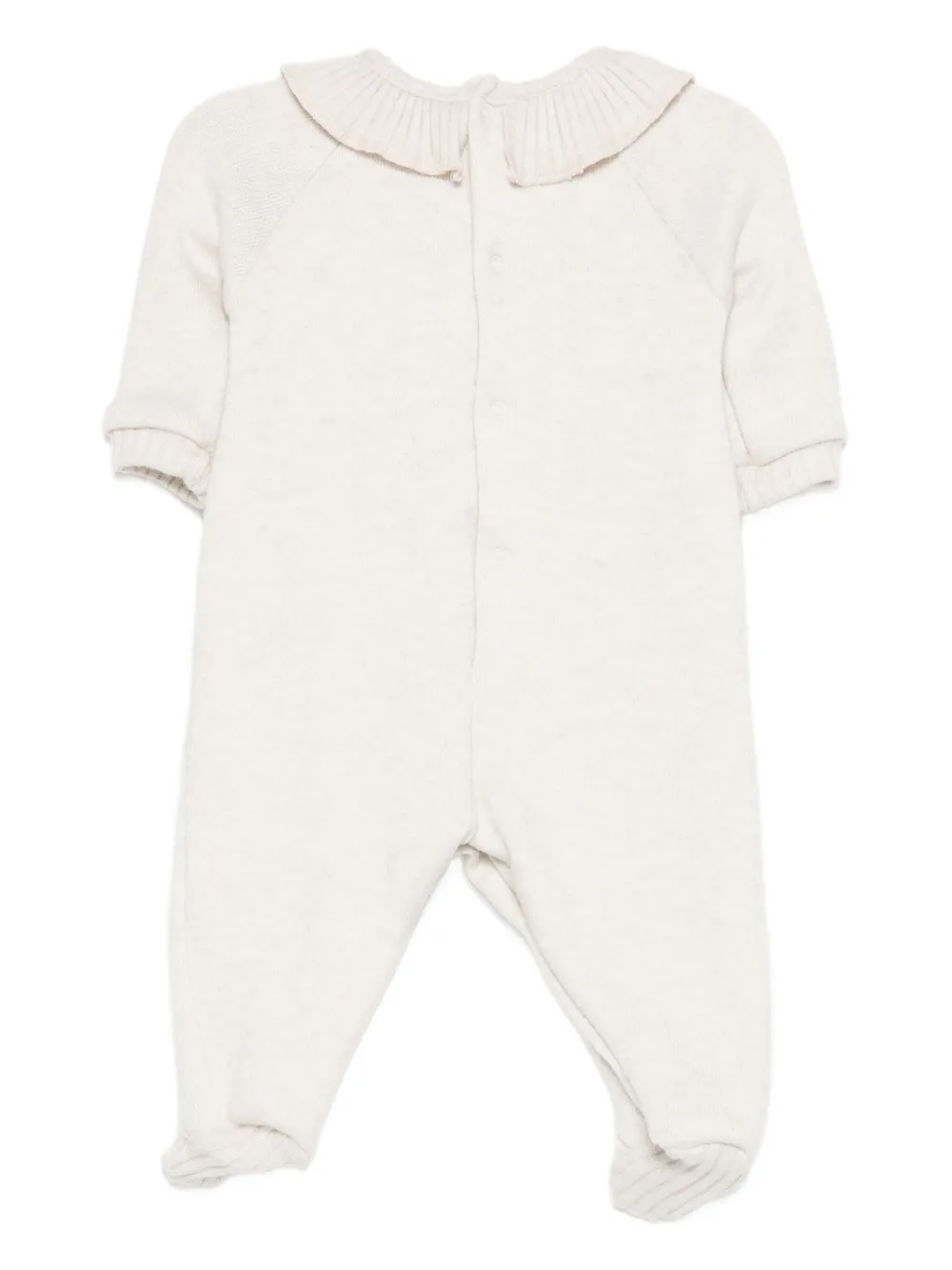 LALALU Romper met ruches en hartapplicatie - Beige