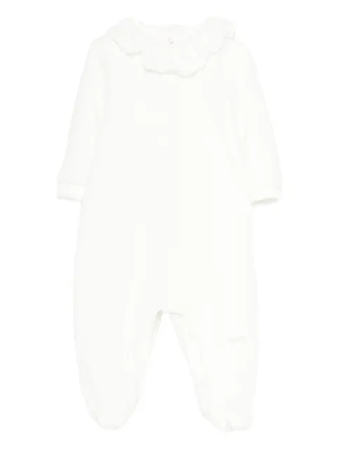 LALALU ruffled-collar babygrow