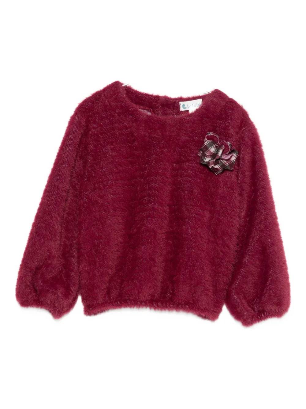 LALALU floral-appliqué sweater | Red | Image 1