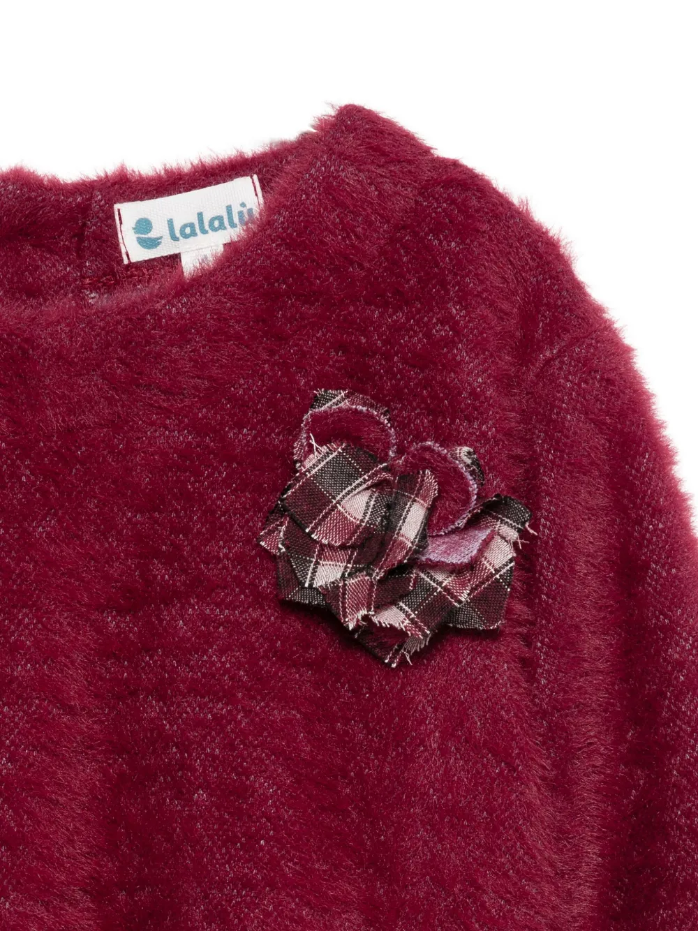 LALALU Trui met bloemapplicatie Rood