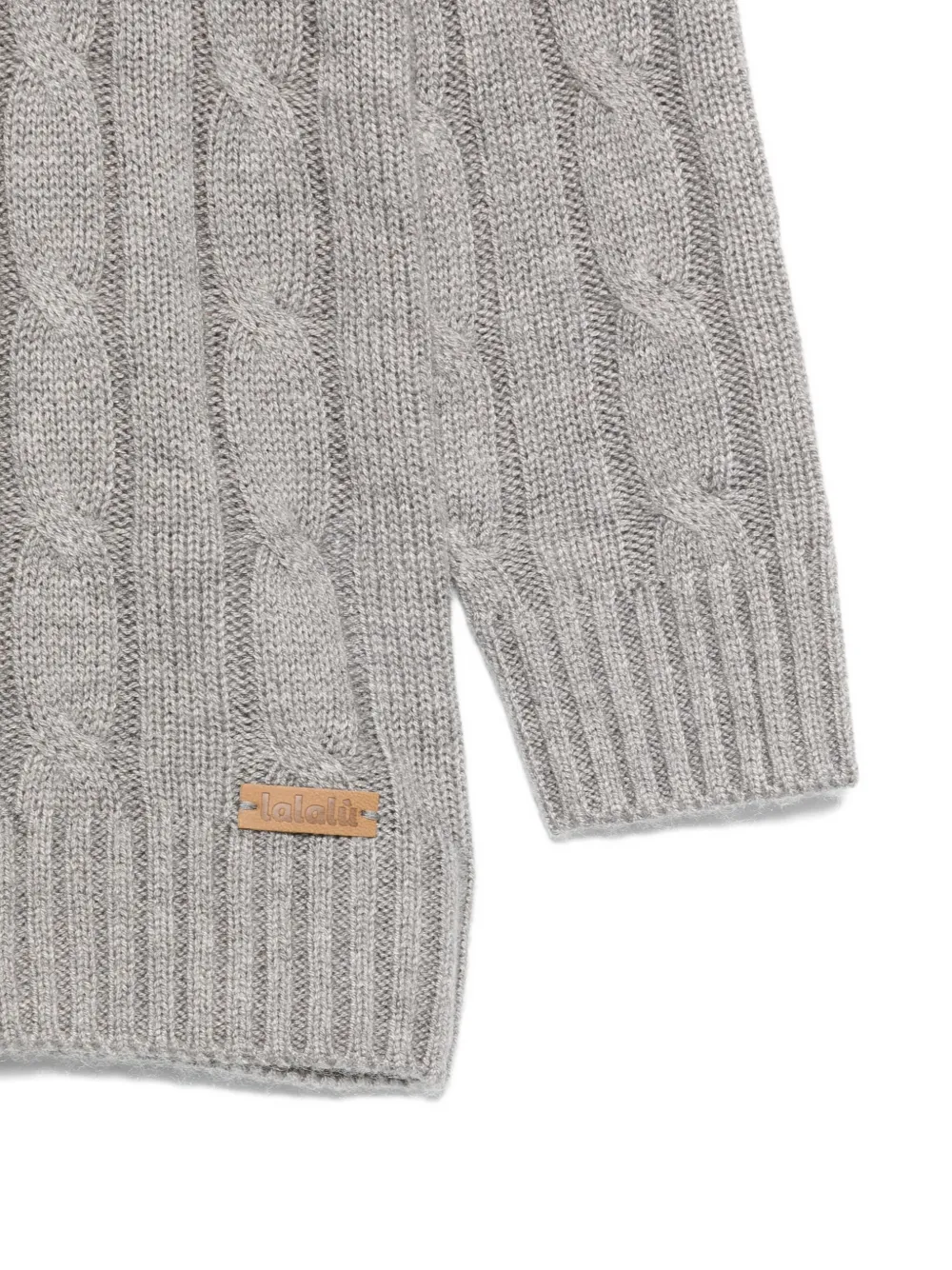 LALALU Kabelgebreide trui Grijs