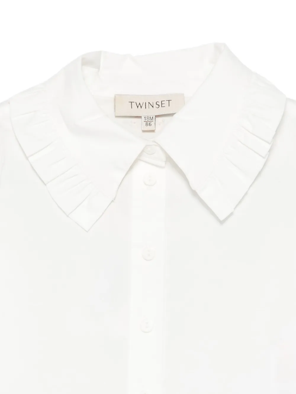 TWINSET Kids Shirt met ruchekraag Wit