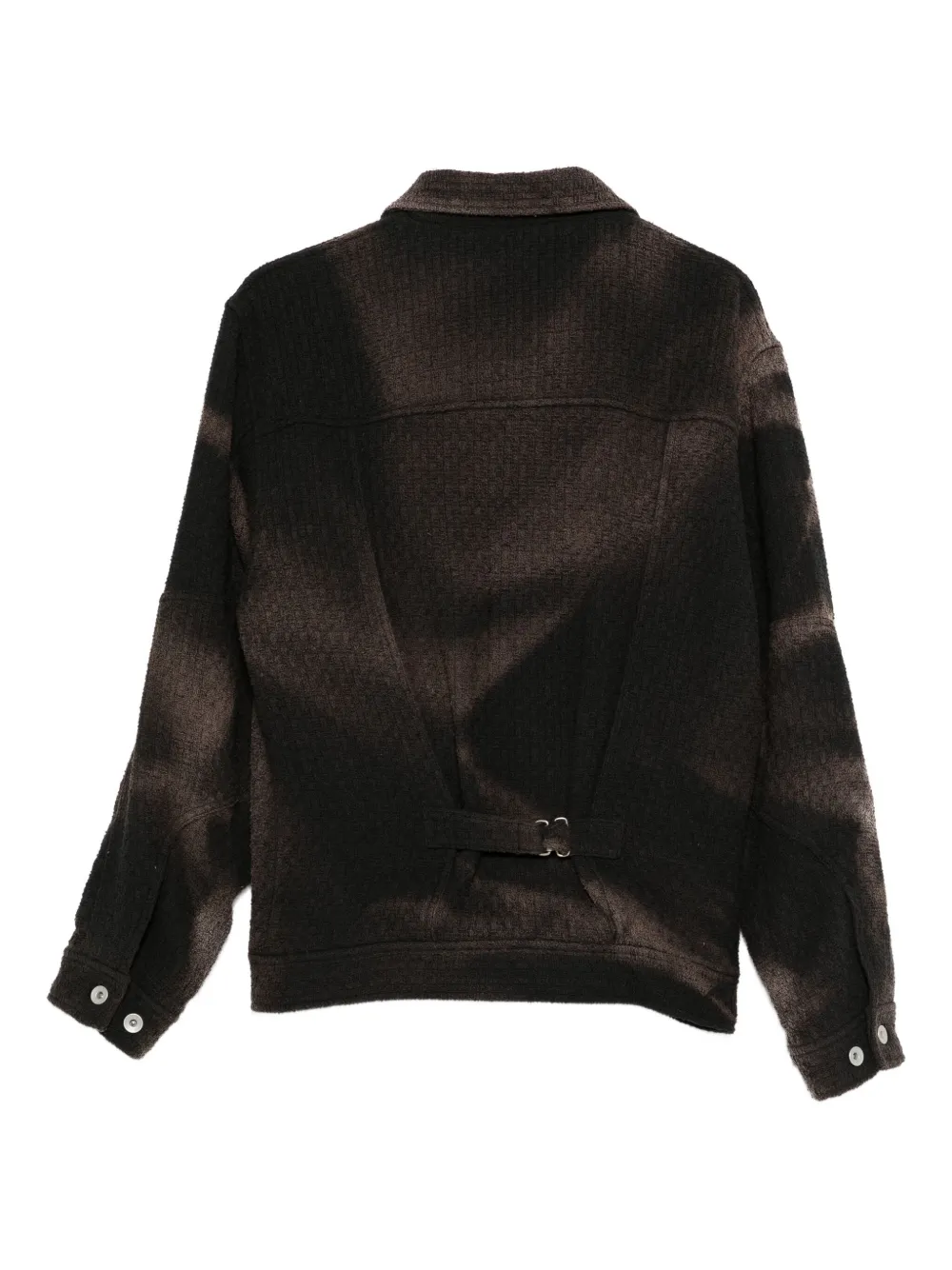 Jiyongkim Textured Button-fastening Jacket In Brown