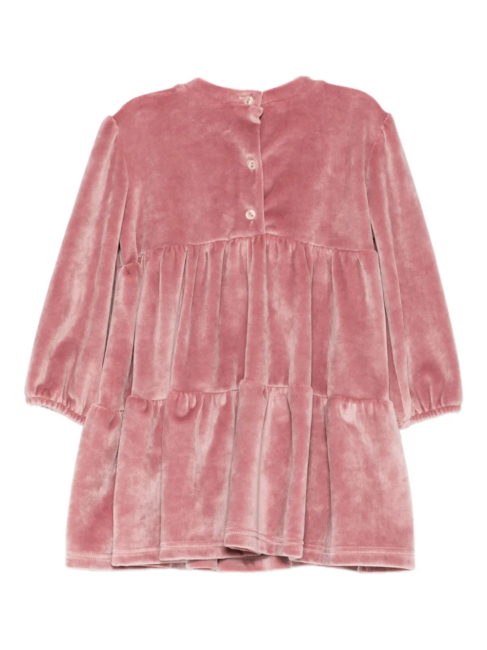 LALALU floral-appliqué dress - Roze