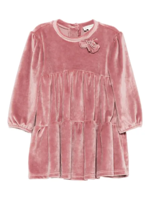 LALALU floral-appliqué dress