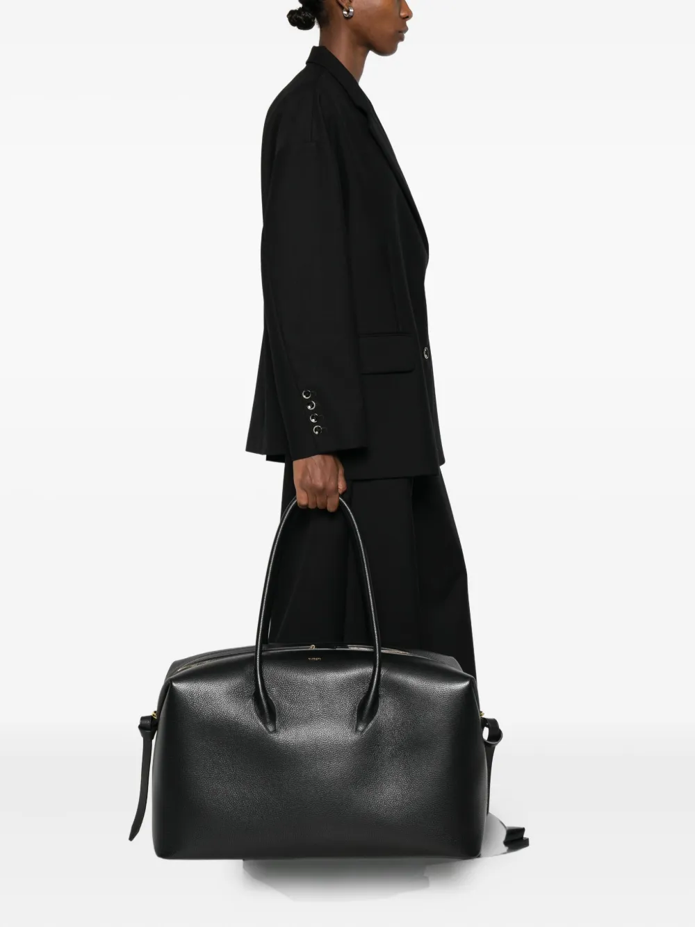 Yuzefi top-handle tote bag - Zwart