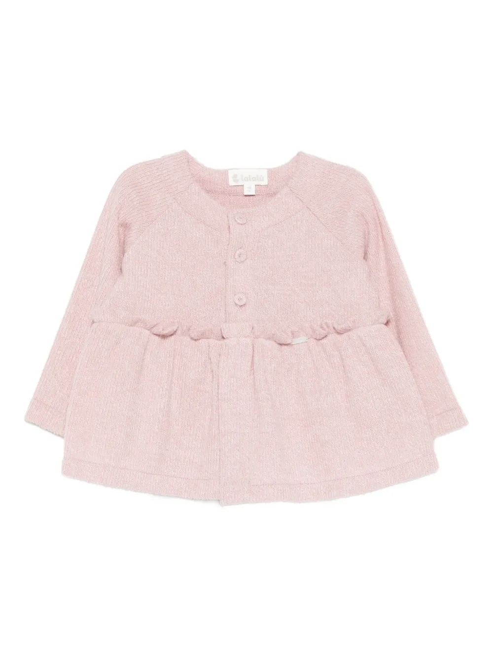 LALALU ruffled-detail sweater - Rosa