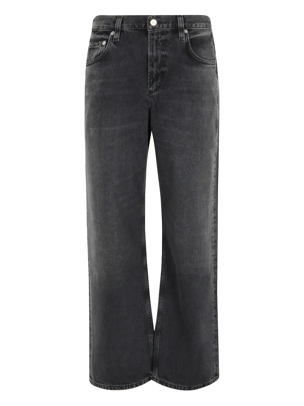 Citizen Of Humanity Low-rise Straight-leg Jeans With Vintage Wash In Gray