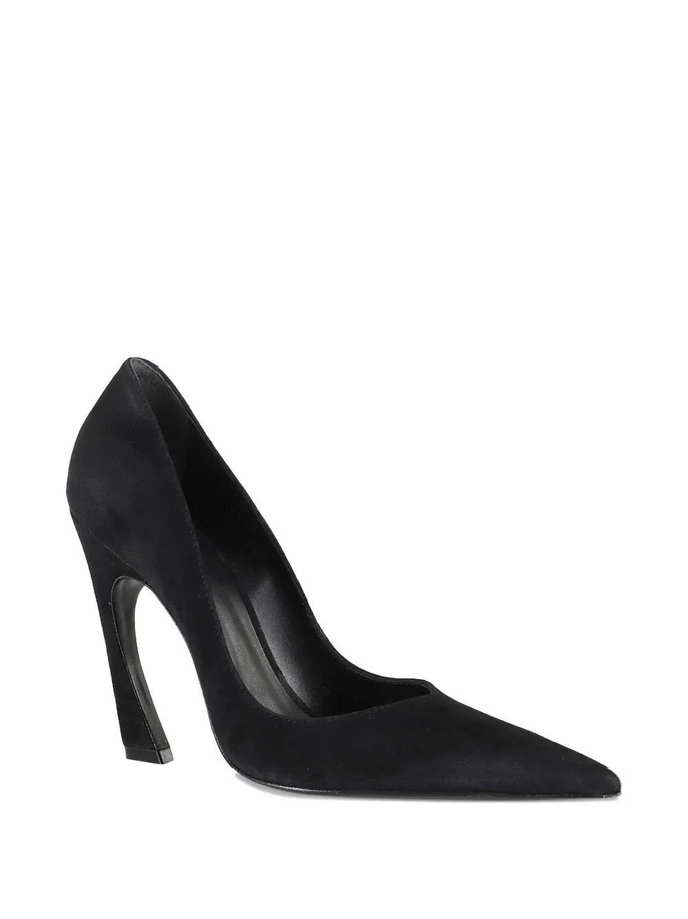 Schutz Curved-heel Pointed-toe Pumps In Black