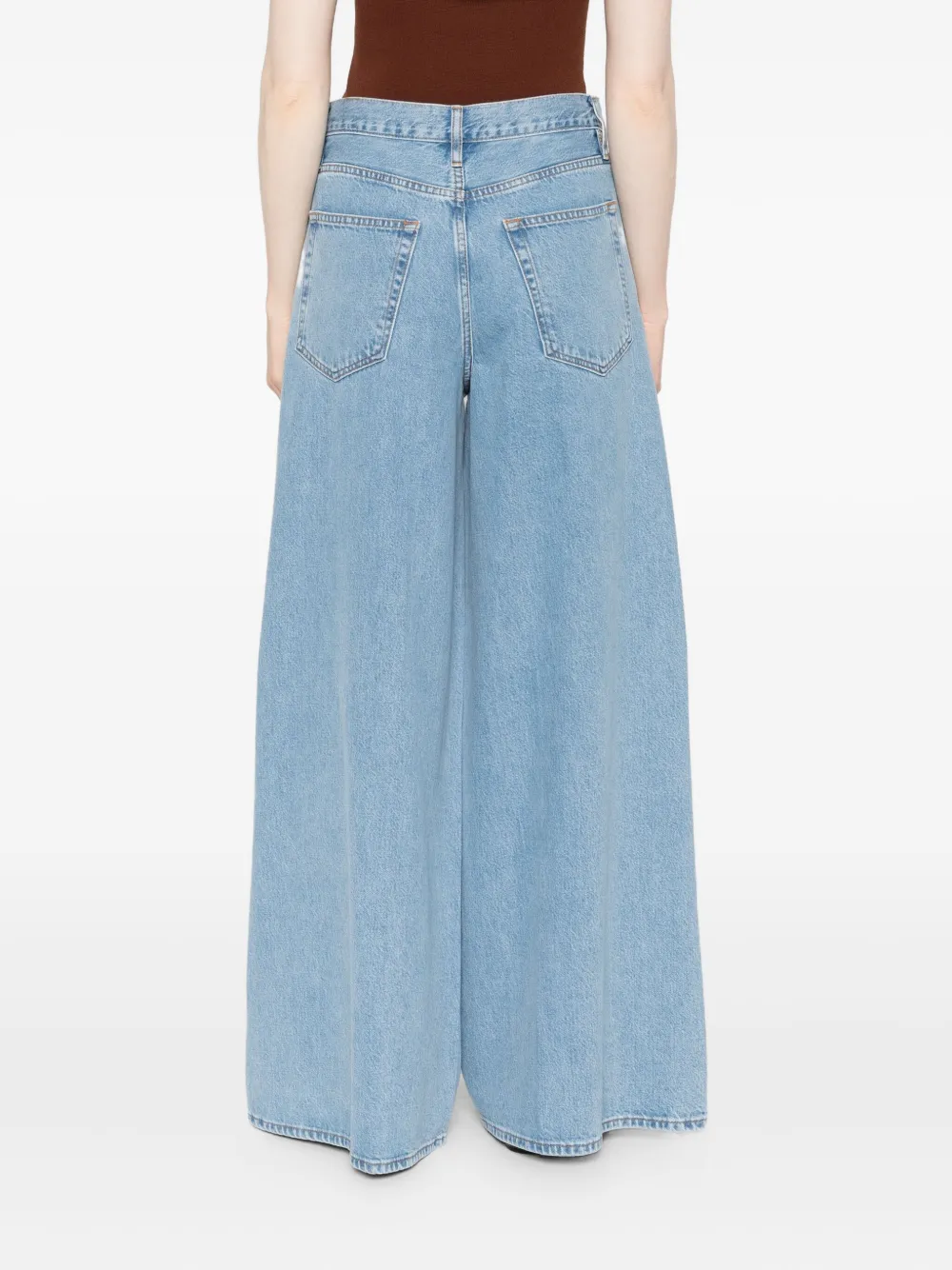FRAME Jeans met wijde pijpen Blauw