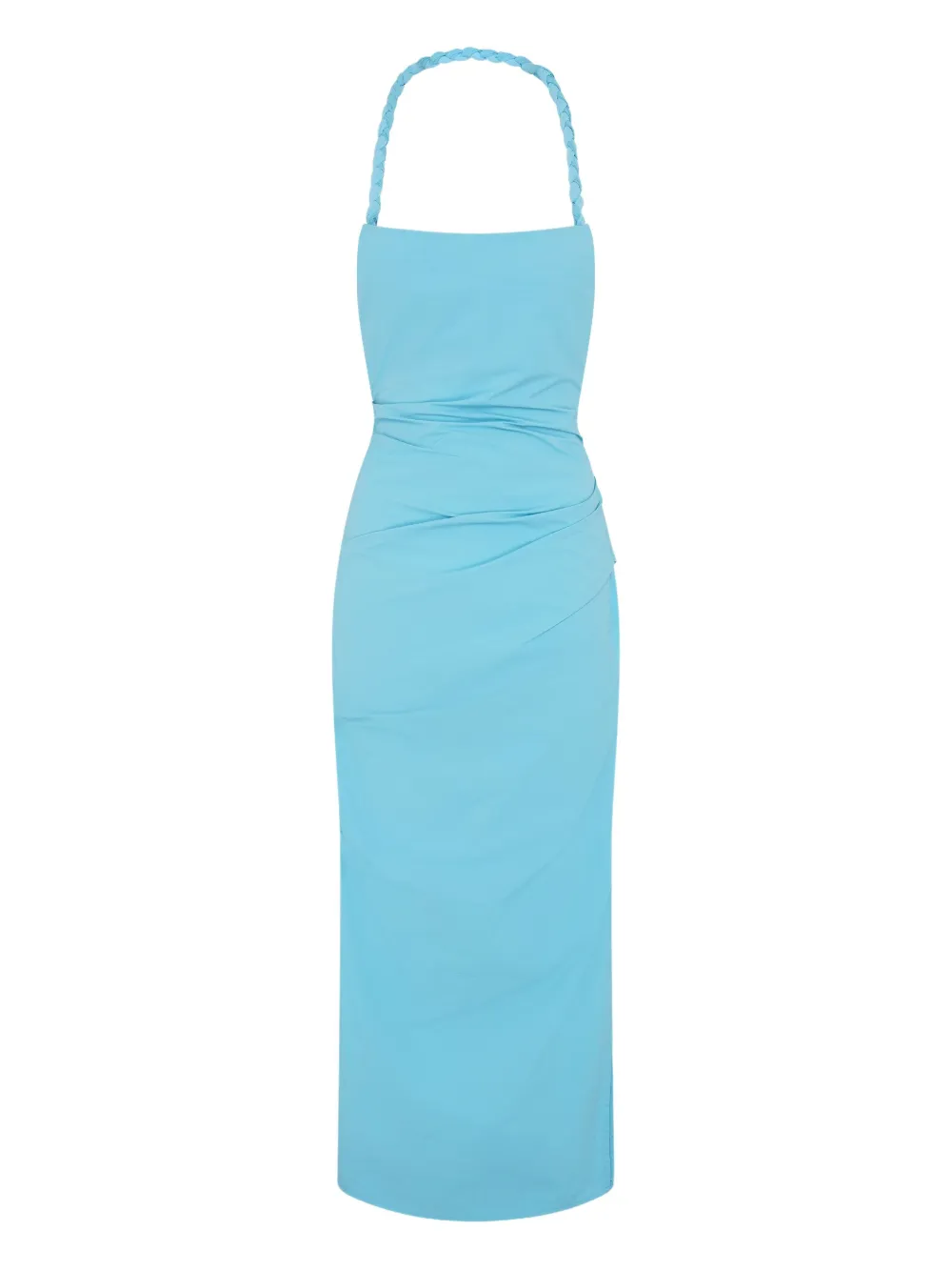 Paris Georgia Romy Neckholder-Midikleid mit Flechtdetail - Blau