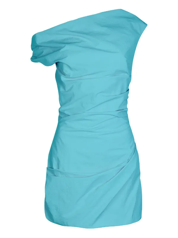 Paris Georgia Remmy one-shoulder draped dress - Blue