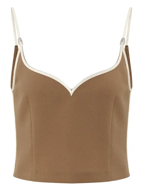 Paris Georgia Heart trim-detail top