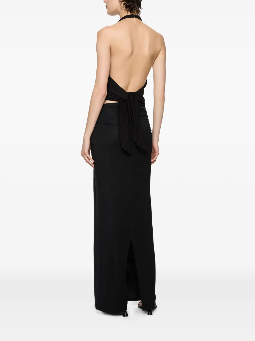  Paris Georgia Knotted Maxi Skirt - Black 