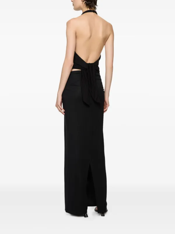 Paris Georgia Knotted Maxi Women Skirt - Black