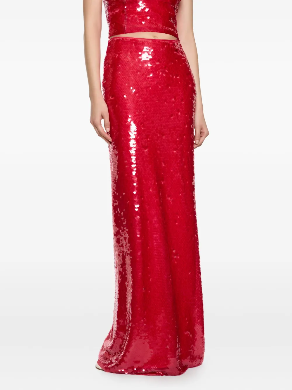 Paris Georgia Mermaid maxi-rok met pailletten - Rood