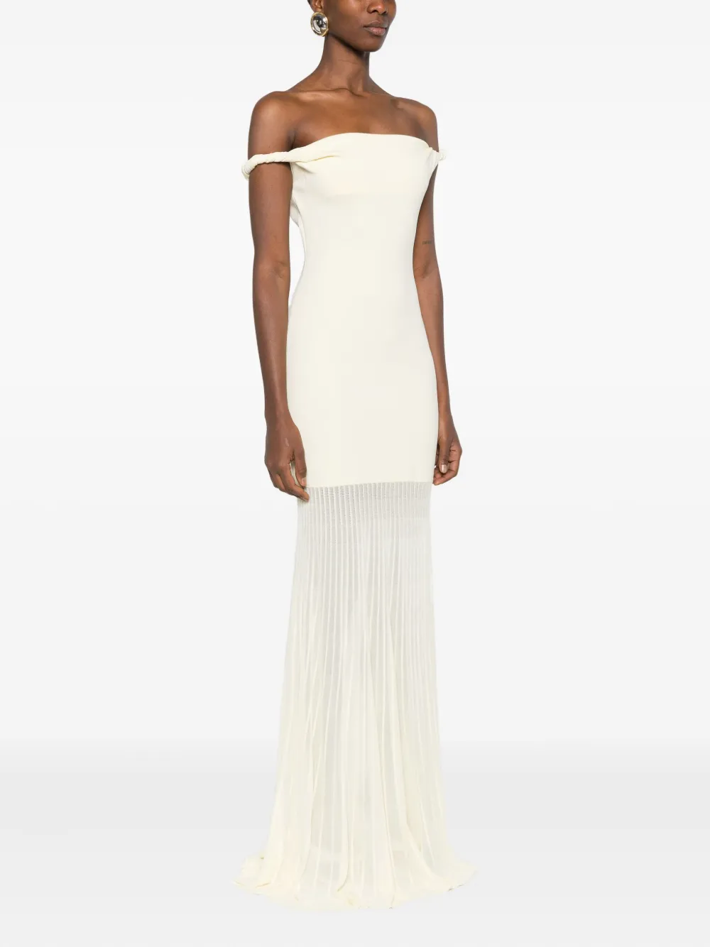 Sir Elia Off-shouder Twist Maxi Dress In Multi