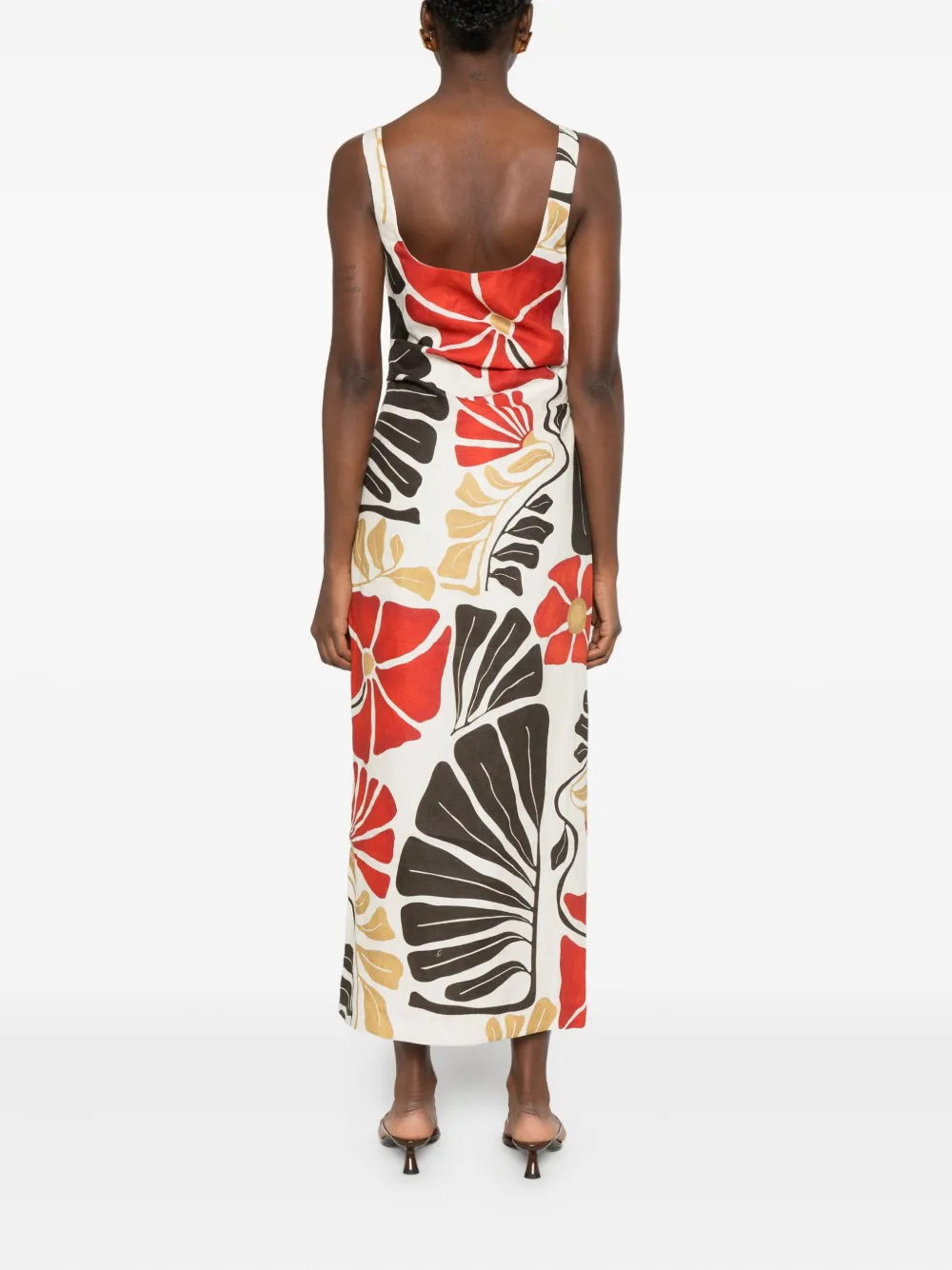 SIR. Julietta maxi-jurk met bloemenprint Wit